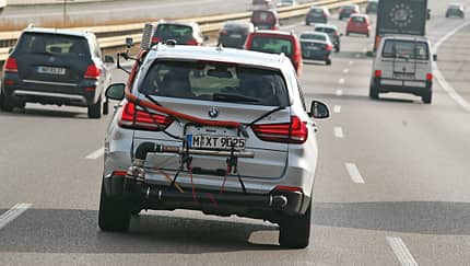Abgastest auf der Straße, BMW X5, AMS2515