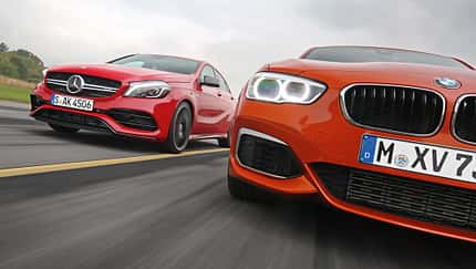 BMW M135i, Mercedes-AMG A45 4Matic, Frontansicht