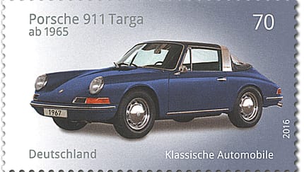 Briefmarke Klassische Automobile Porsche 911