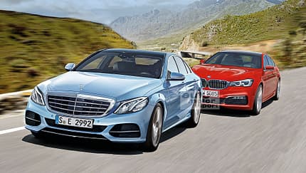 Aufmacher BMW 5er Mercedes E-Klasse Retusche