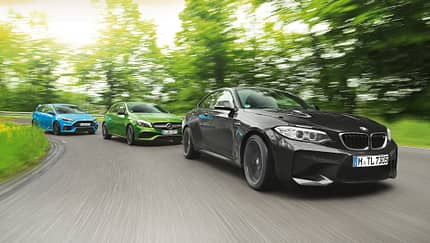BMW M2 Coupé, Ford Focus RS, Mercedes-AMG A 45 4Matic