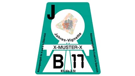 Vignette Maut Österreich 2017