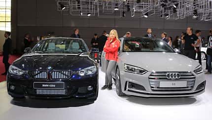 Audi S5 gegen BMW 4er Grand Coupé Paris 2016