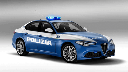 Neue Alfa Romeo Giulia im Polizei-Design