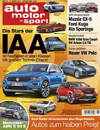 Neues Heft auto motor und sport, Ausgabe 19/2017, Heftvorschau
