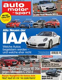 Neues auto motor und sport, Heft 19, Vorschau, Preview, IAA 2015