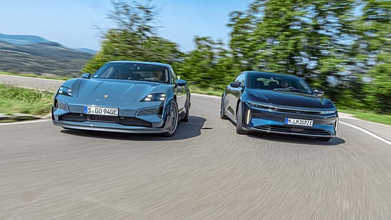 Lucid Air Sapphire und Porsche Taycan Turbo GT