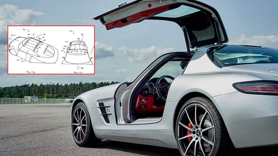 Mercedes meldet Patent für einen Mechanismus, der beim Einsteigen das Dach öffnet, an.