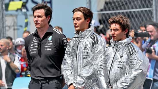 Toto Wolff - George Russell - Andrea Kimi Antonelli - Mercedes - Formel 1 - GP Miami 2026