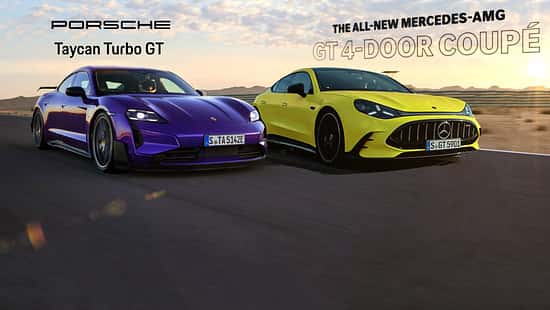 Porsche Taycan GT und Mercedes-AMG GT 4-Türer EQ Elektro