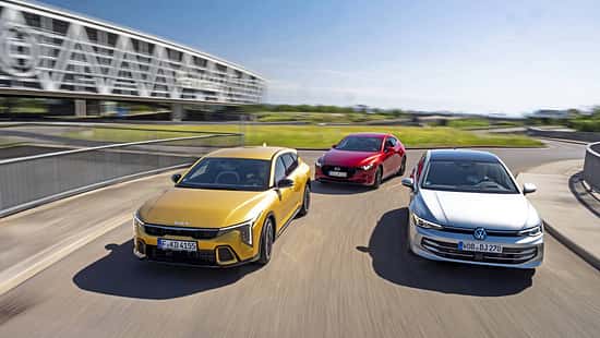 VW Golf, Mazda 3, Kia K4 im Test
