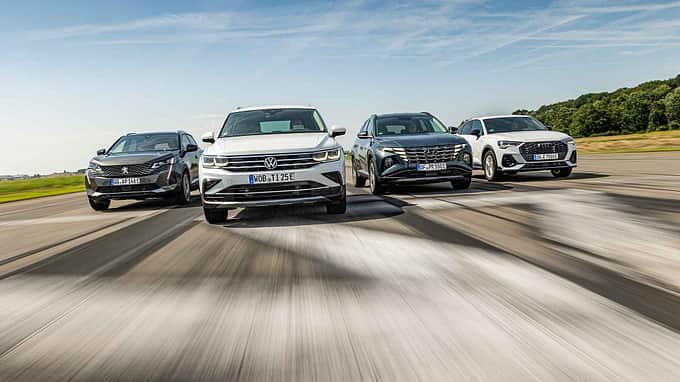 Audi Q3 Sportback, Hyundai Tucson, Peugeot 3008, VW Tiguan, Vergleichstest, ams1921, Audi, Q3 Audi Q3 Sportback, Hyundai Tucson, Peugeot 3008, VW Tiguan, Vergleichstest, ams1921