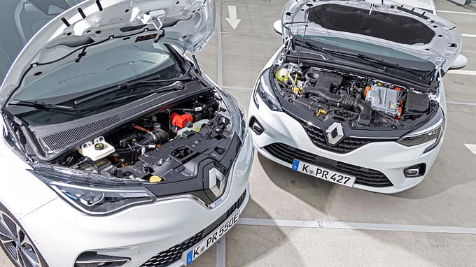 Renault Clio E-Tech, Renault Zoe, Vergleichstest, ams2021 Renault Clio E-Tech, Renault Zoe, Exterieur