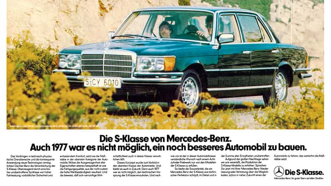 Mercedes-Benz Werbung S-Klasse W116 (1977)
