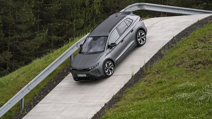 06/2025, Skoda Elroq RS Elektro SUV Fahrbilder Offroad Skoda Elroq RS Elektro SUV Fahrbilder Offroad