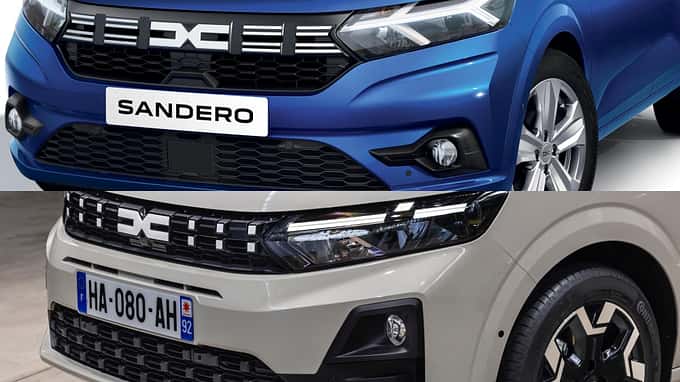 10/2025 Collage Dacia Sandero / Stepway alt gegen neu