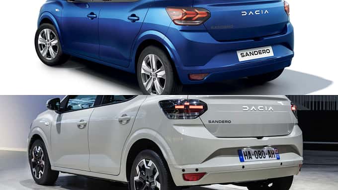 10/2025 Collage Dacia Sandero / Stepway alt gegen neu