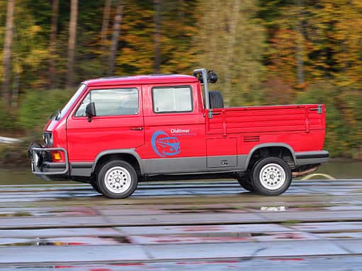 Gebaut wurde der Syncro in den Jahren 1984 bis 1992 insgesamt 45.478 mal. Wir durften ein ganz besonderes Einzelstück aus dem Jahre 1987 fahren.