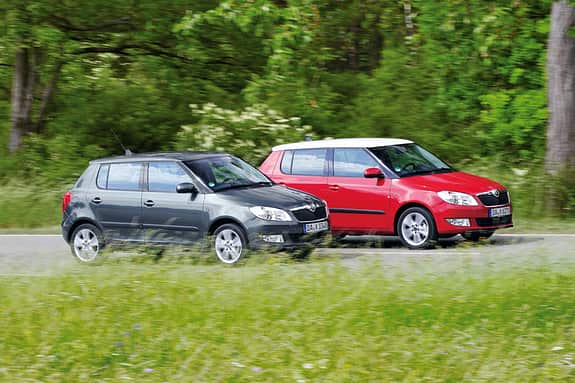 Skoda Fabia 1.2 TSI, Skoda Fabia 1.6 TDI, Seitenansicht