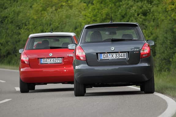 Skoda Fabia 1.2 TSI, Skoda Fabia 1.6 TDI, Heckansicht