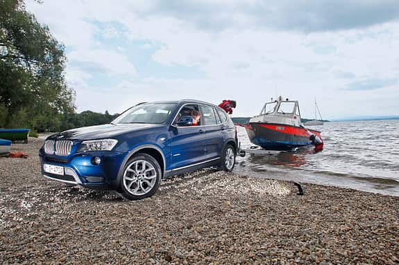 BMW X3 x-Drive 30d, Front, Anhänger, Boot
