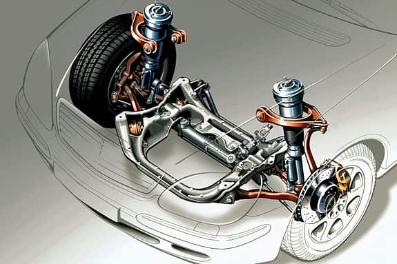 Mercedes S-Klasse, W220, Vorderachse, Dämpfer
