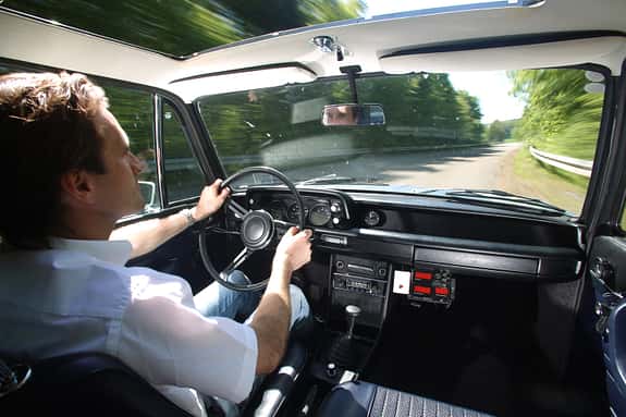 BMW 2002 tii, Cockpit, Fahrersicht