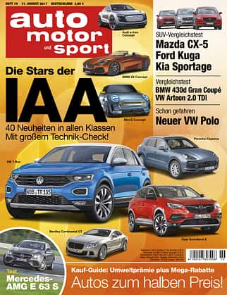 Neues Heft auto motor und sport, Ausgabe 19/2017, Heftvorschau Neues Heft auto motor und sport, Ausgabe 19/2017, Heftvorschau