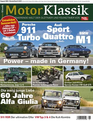 Motor Klassik 08/2022 Titel