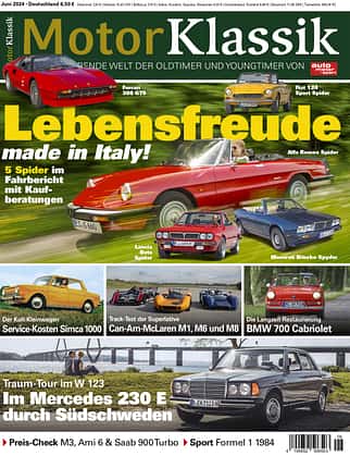 Motor Klassik 6/2024 Titel, EVT 08.05.2024 Motor Klassik 6/2024 Titel