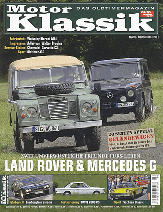 Titel Motor Klassik, Heft 10/2007