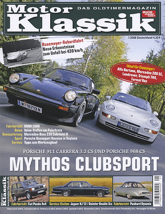 Titel Motor Klassik, Heft 01/2008