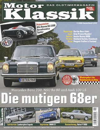 Titel Motor Klassik, Heft 11/2008