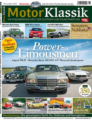 Aufmacher, Motor Klassik 11/2013 Motor Klassik 11/2013