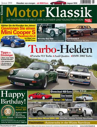 Aufmacher, Motor Klassik 01/2014 Motor Klassik 01/2014