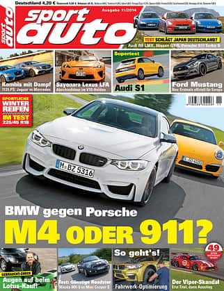 Heftvorschau Heftcover sport auto 11/2014