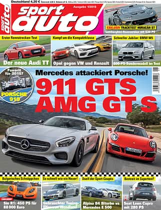 sport auto, Heft 01/2015, Cover sport auto, Heft 01/2015, Cover