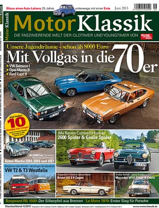 Hefttitel 06/2015 Motor Klassik, Heftvorschau, Heft 06/2015 Hefttitel Motor Klassik 06/2015