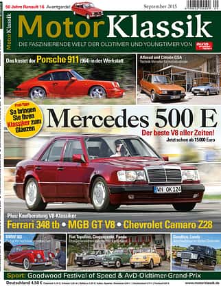 mkl, Motor Klassik, heft Heftinhalt Motor Klassik 09/2015