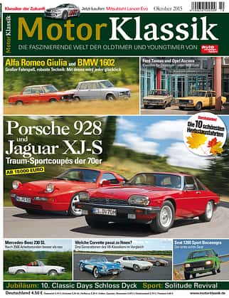 mkl, Motor Klassik, heft Heftinhalt Motor Klassik 10/2015