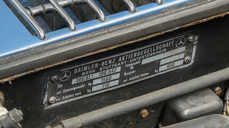 1958 Mercedes 300 SL Roadster Ex-Manuel Fangio