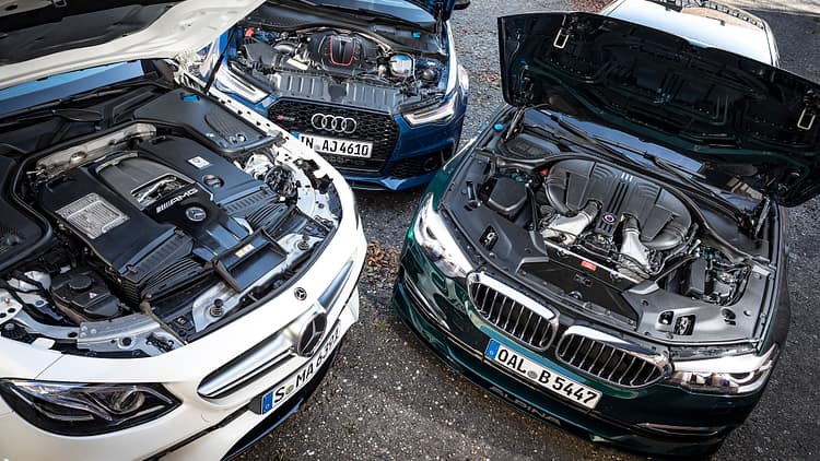 Alpina B5 Biturbo Touring, Audi RS6 Avant Performance, Mercedes-AMG E 63 S T-Modell, Motor