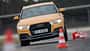 Audi Q3 2.0 TDI Quattro, Frontansicht, Slalom
