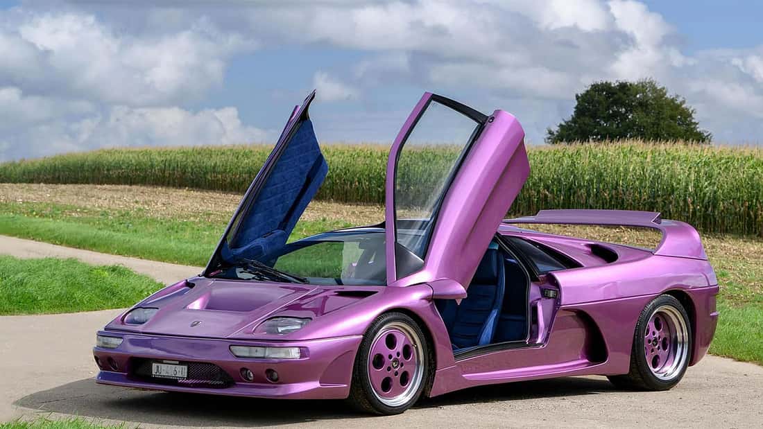 Lamborghini Diablo Exclusive GTR in SE 30 Viola: Wie auffällig kann ein Lamborghini sein?