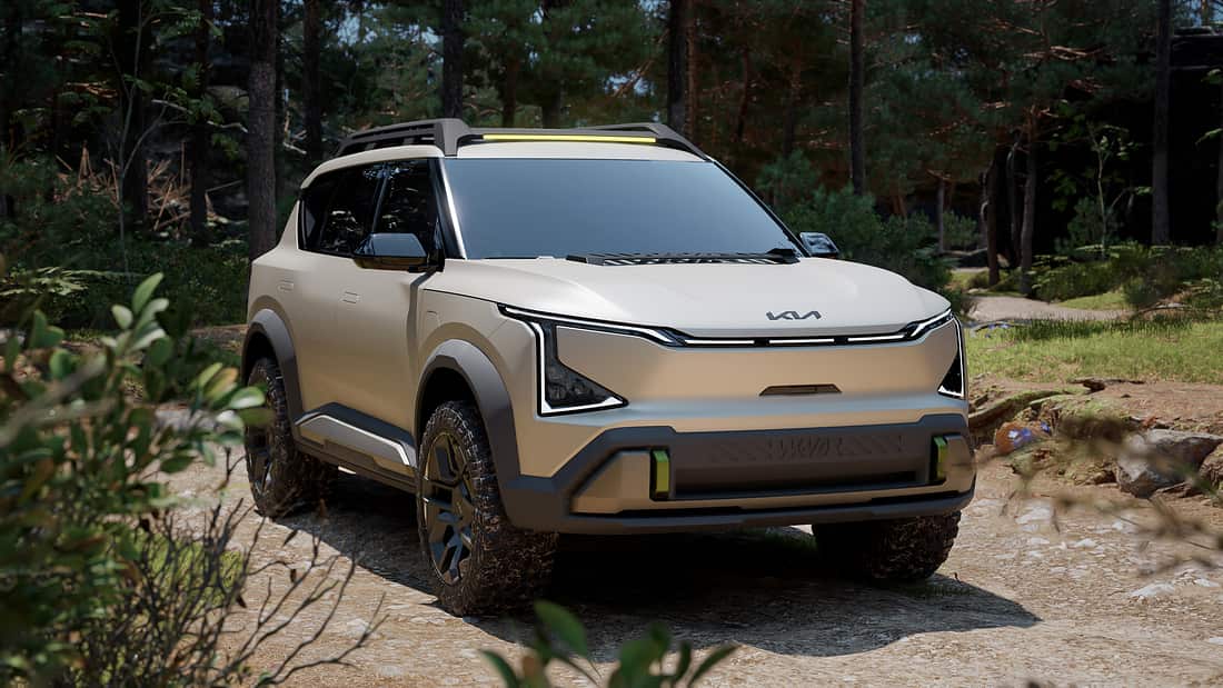 Der Kia EV5 wird wild: Offroad-Konzept Kia EV5 WKNDR