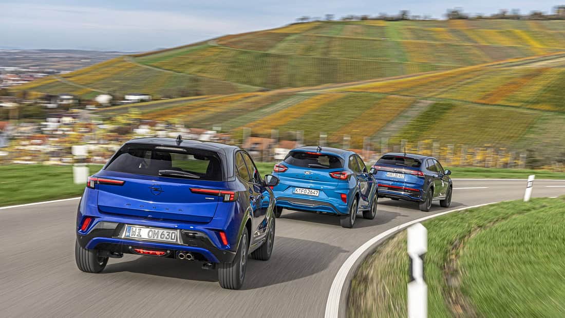 Ford Puma, Opel Mokka und VW Taigo im Vergleich: Wer ist der sportlichste City-SUV?