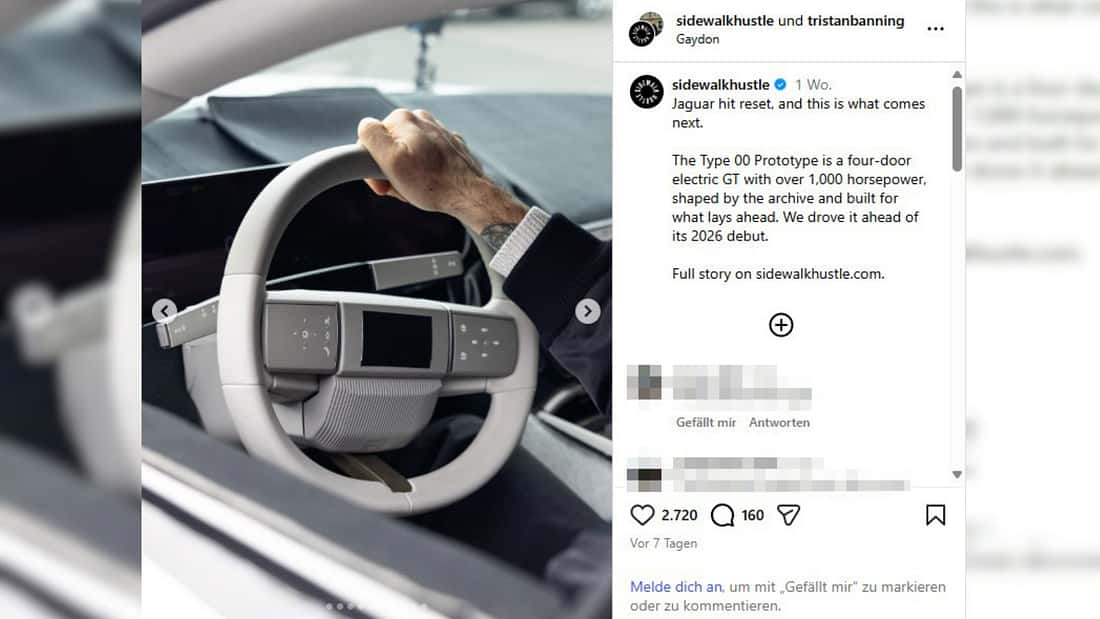 Jaguar Type 00 Interieur: So könnte das Cockpit aussehen