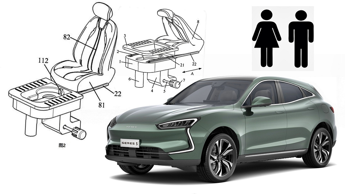 Patent für Toilette im Autositz: Seres versteckt das Klo für unterwegs unterm Sitz
