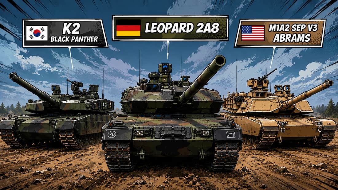 Leopard 2A8, K2 Black Panther oder Abrams M1A2: Wer baut den besten Panzer der Welt?