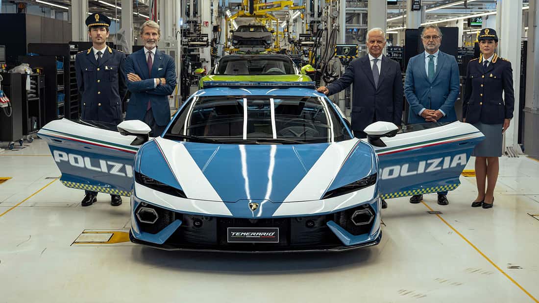 Lamborghini Temerario : Das neue Fahrzeug der italienischen Polizei